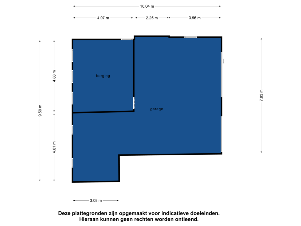 View floorplan of Berging 2 of 's-Gravenweg 131