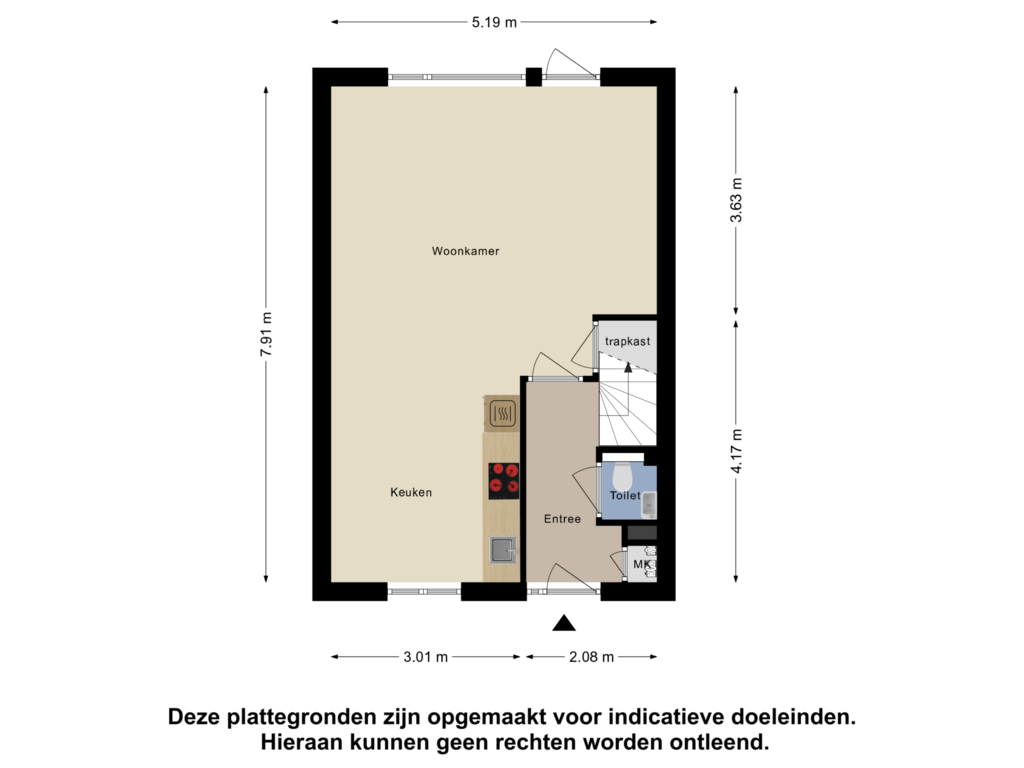 Bekijk plattegrond van Begane Grond van Laurierstraat 3