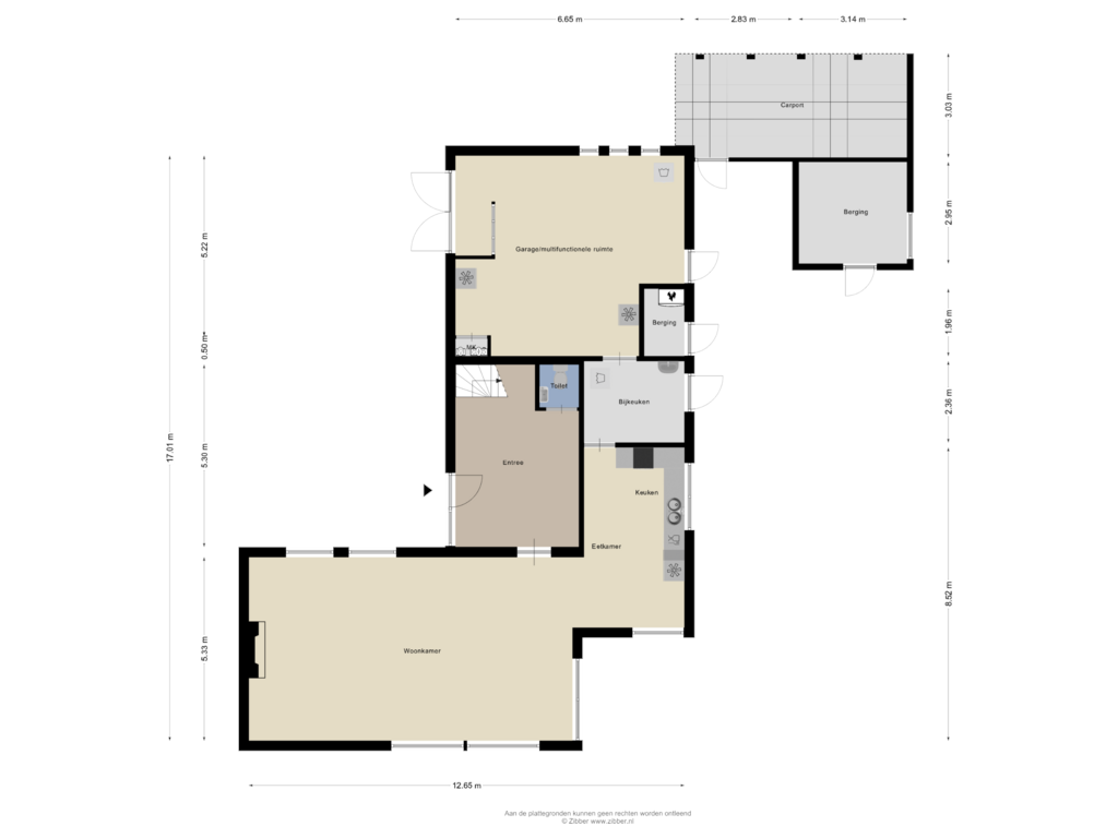 View floorplan of Begane Grond of Hoogeind 37