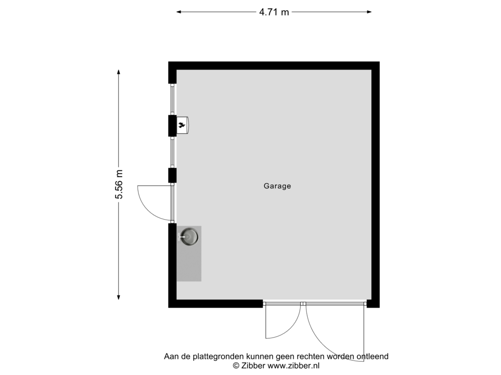 Bekijk plattegrond van Garage van Vestdijklaan 346