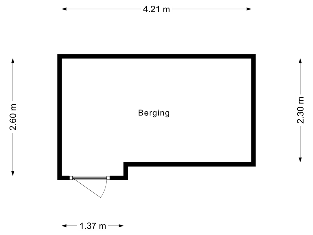 View floorplan of Berging of Tinbergenlaan 142