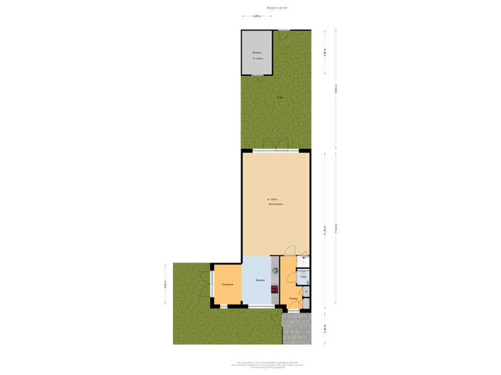 Bekijk plattegrond van Tuin van Vlinderweg 172