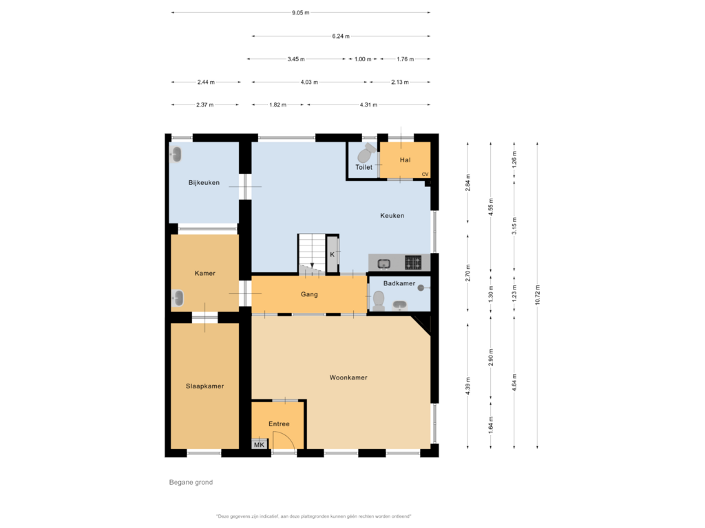 View floorplan of Begane grond of Dorpsstraat 347