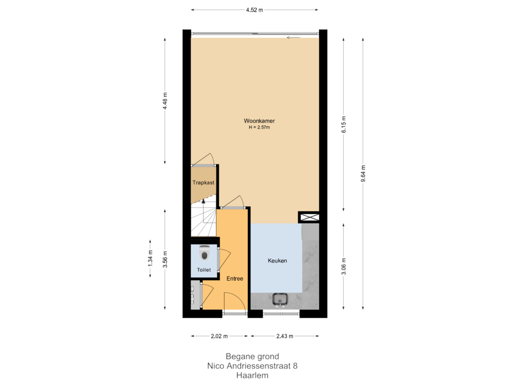 View floorplan of Begane Grond of Nico Andriessenstraat 8