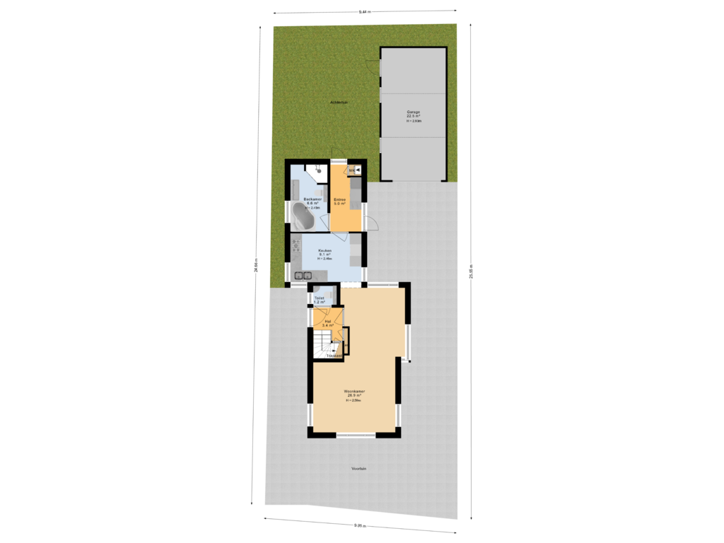 Bekijk plattegrond van Situatie van Mûnewei 11