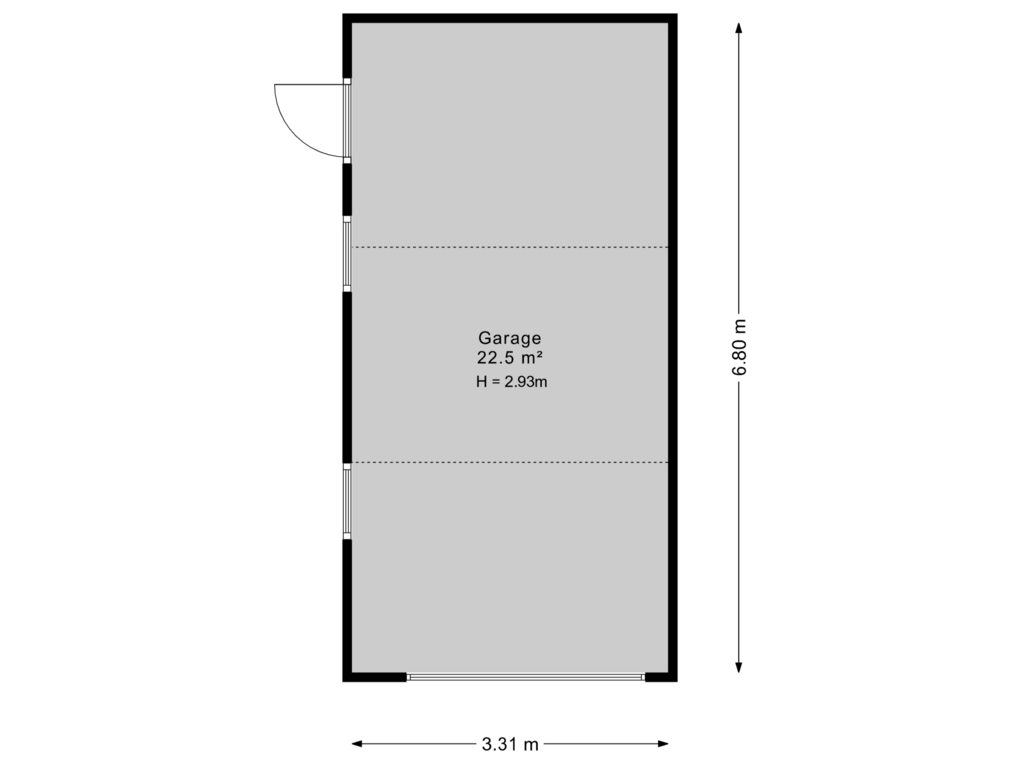 Bekijk plattegrond van Garage van Mûnewei 11