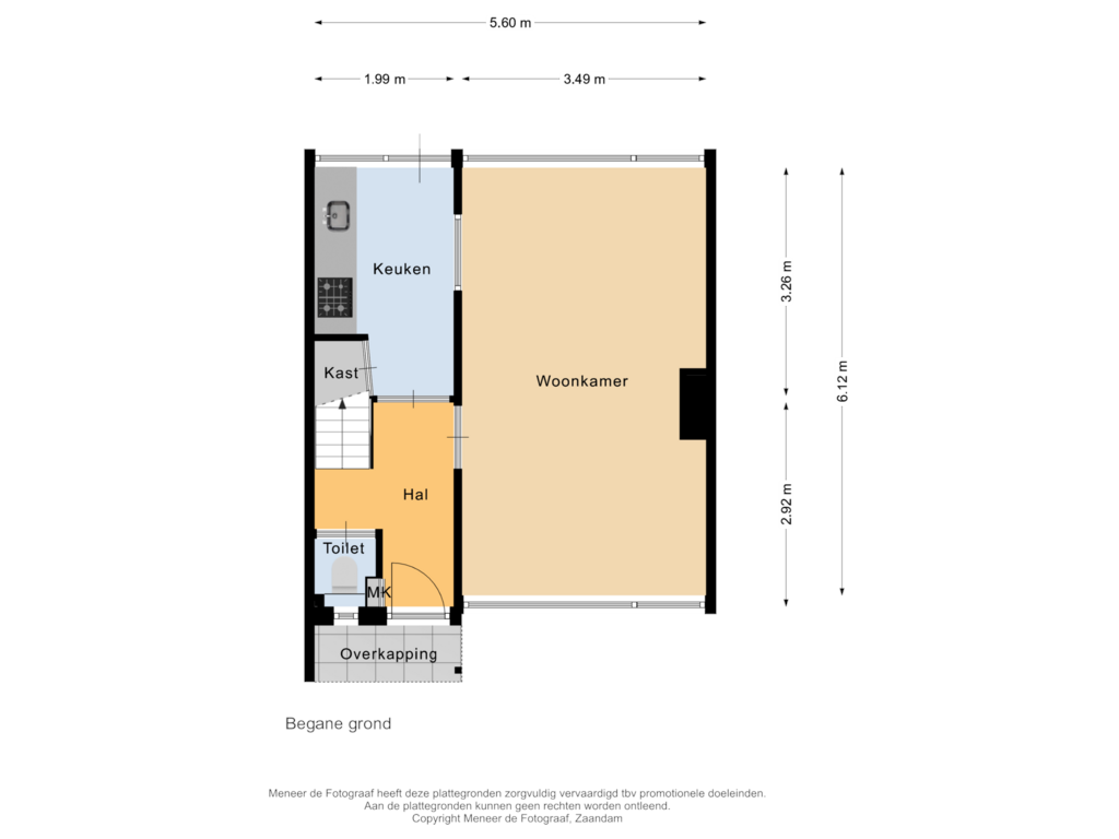 View floorplan of Begane grond of Lindelaan 35