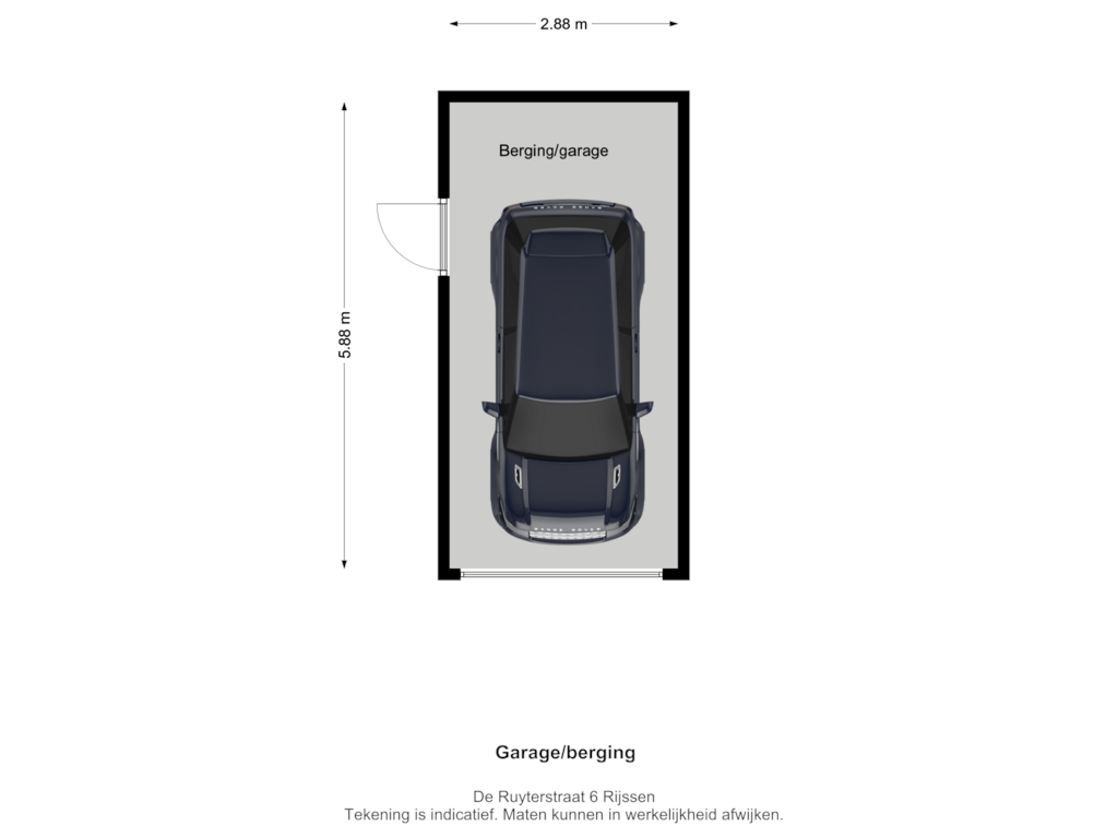 Bekijk plattegrond van Garage/berging van De Ruyterstraat 6