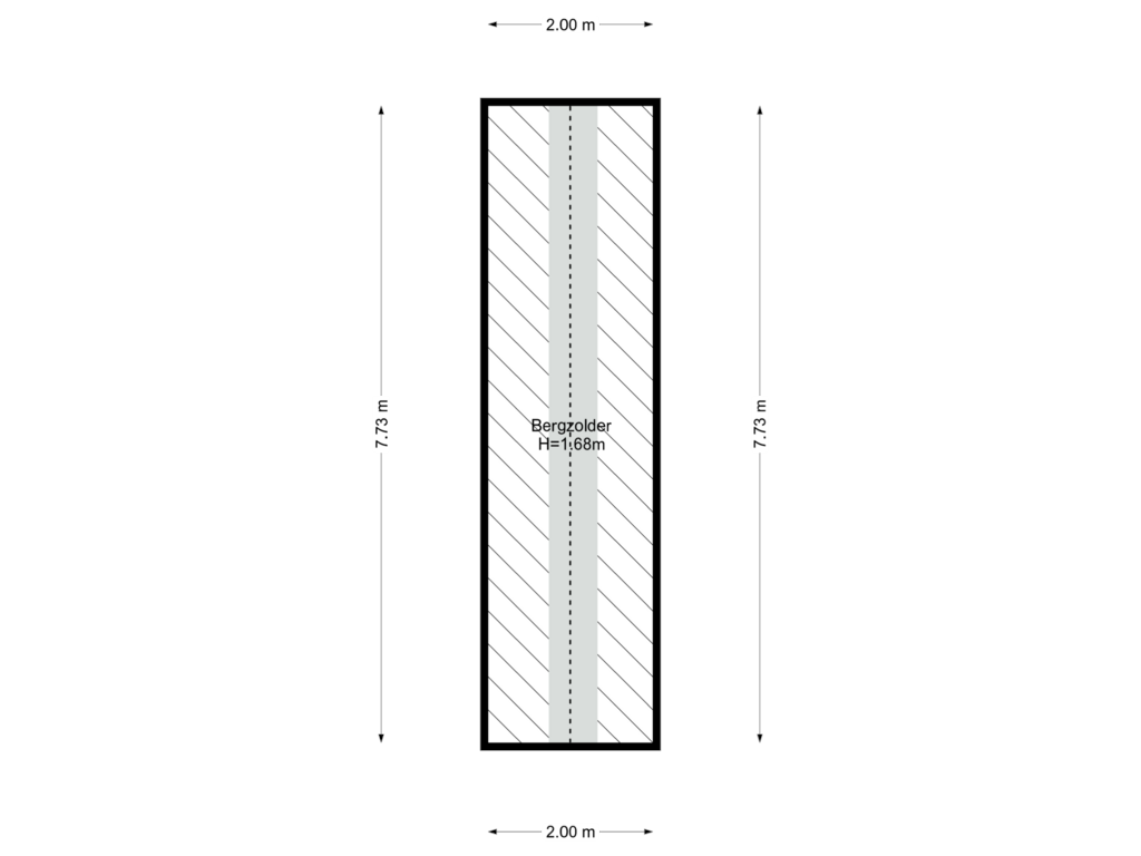 Bekijk plattegrond van Bergzolder van Horn 61