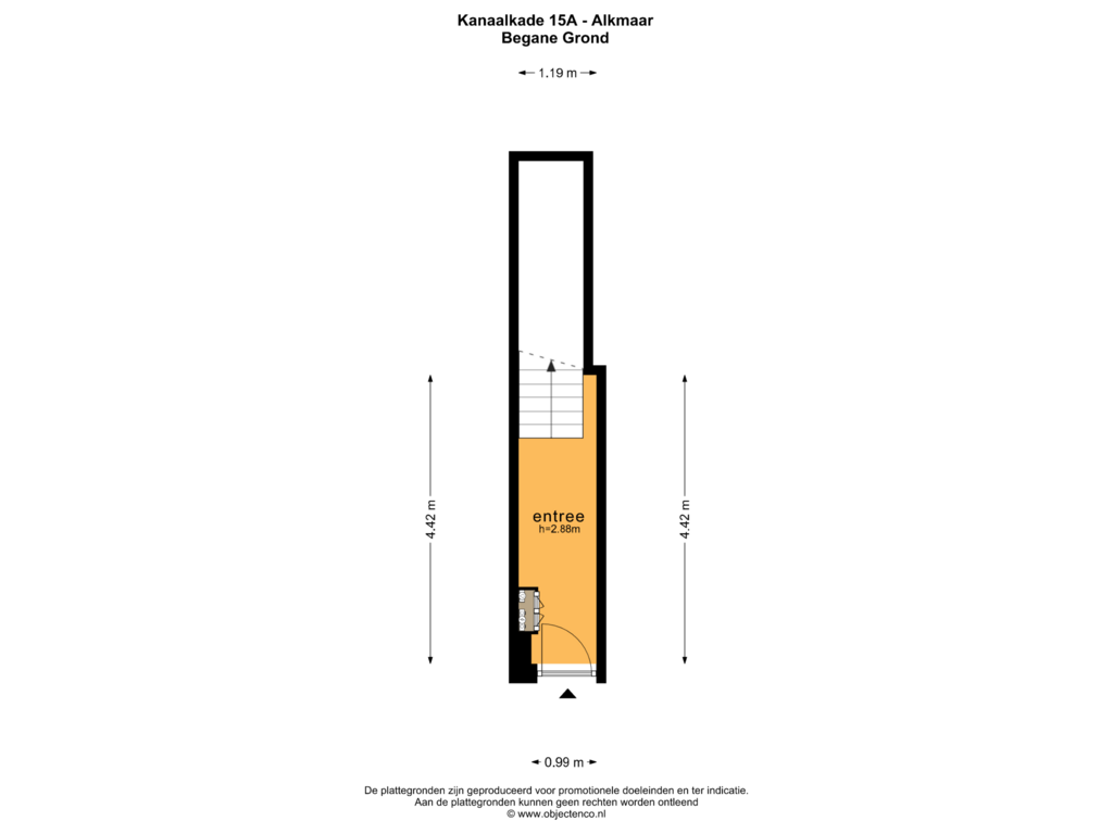 Bekijk plattegrond van BEGANE GROND van Kanaalkade 15-A