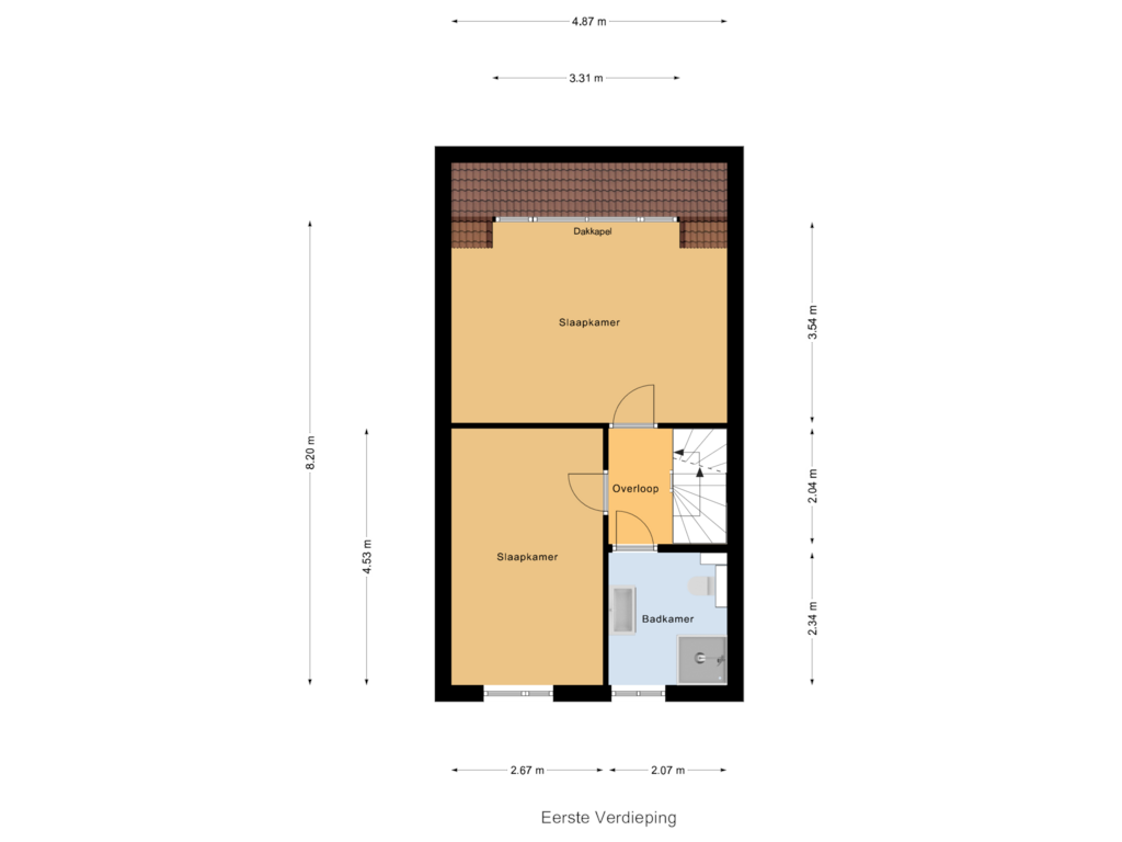 Bekijk plattegrond van Eerste Verdieping van Gaffelaarwerf 9