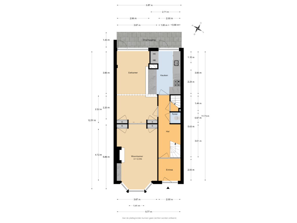 Bekijk plattegrond van Begane Grond van Berkstraat 5