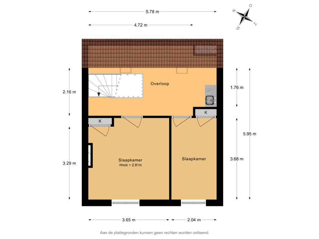 Bekijk plattegrond van 2e Verdieping van Berkstraat 5