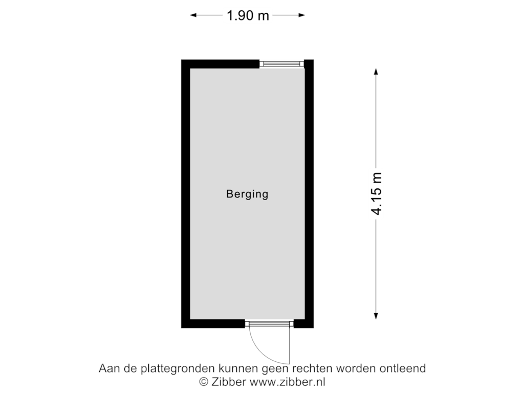 View floorplan of Berging of Graaf Hendrik III laan 169-A