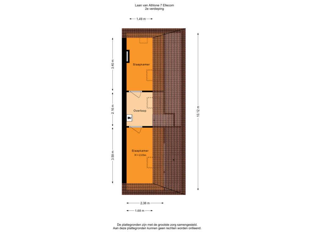 Bekijk plattegrond van 2e verdieping van Laan van Athlone 7