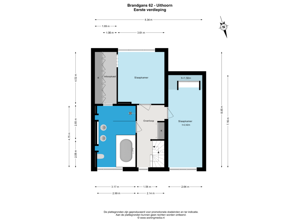 Bekijk plattegrond van Eerste verdieping van Brandgans 62