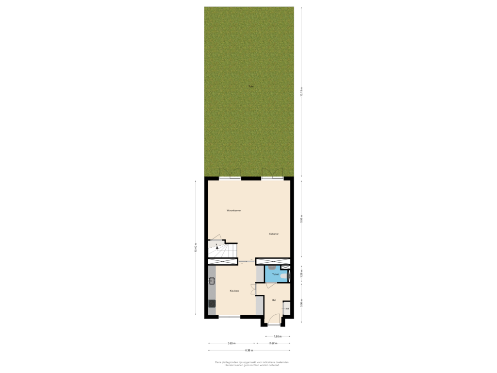 View floorplan of Begane Grond met Tuin of Oude Parklaan 53