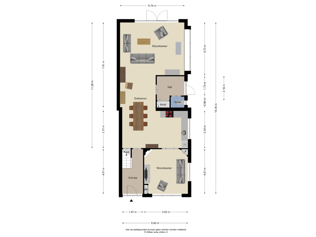 View floorplan of Begane Grond of Arnhemseweg 31