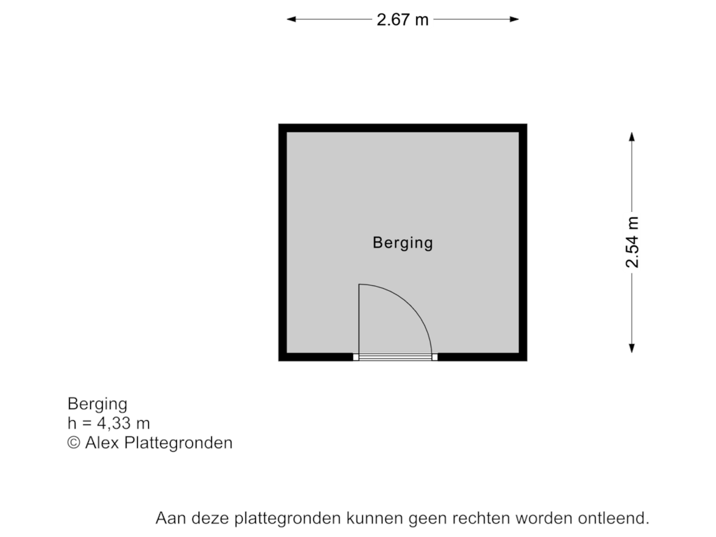 View floorplan of Berging of Zuidwal 22