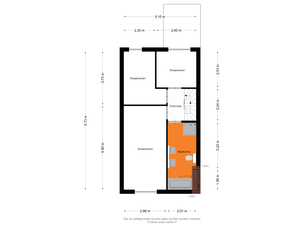 Bekijk plattegrond van Eerste Verdieping van Meander 13