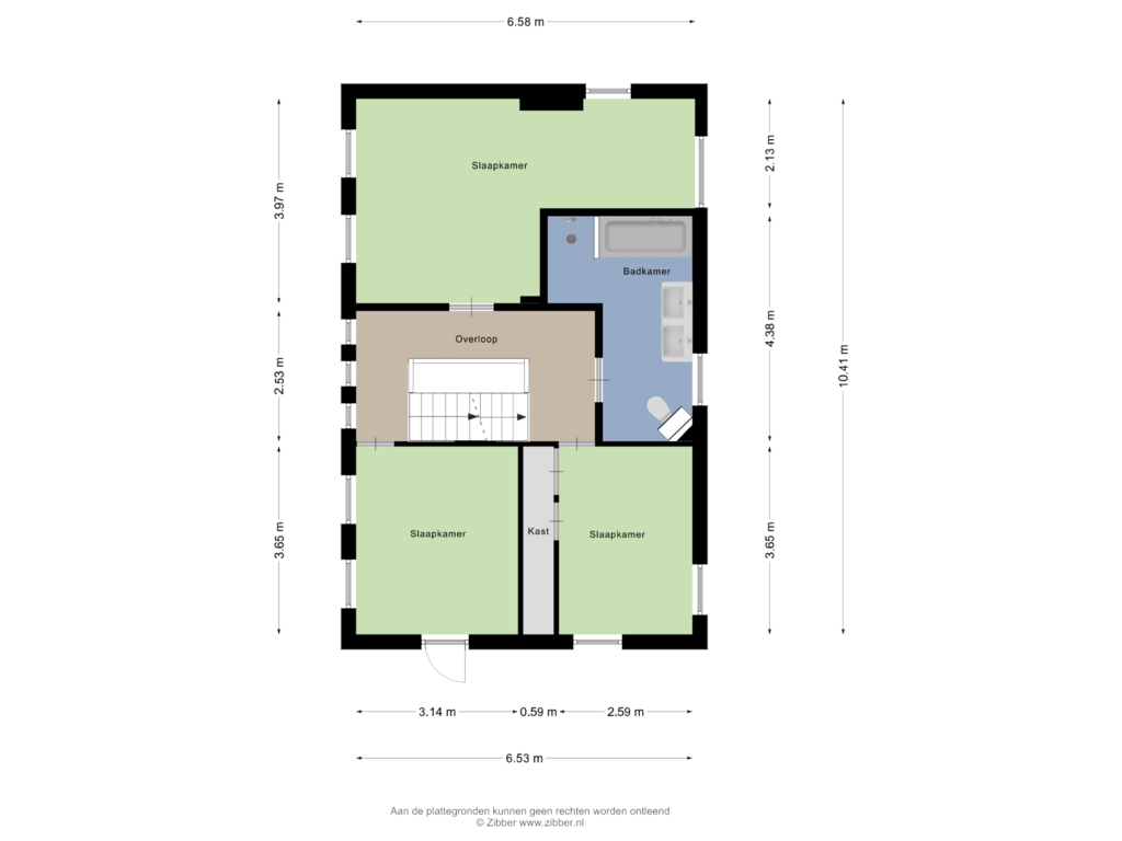 View floorplan of Eerste verdieping of Familie Bronsweg 8