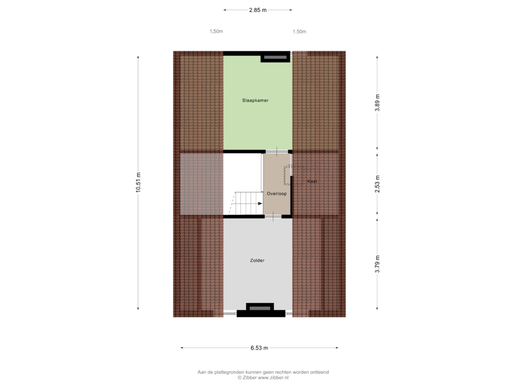 View floorplan of Tweede verdieping of Familie Bronsweg 8