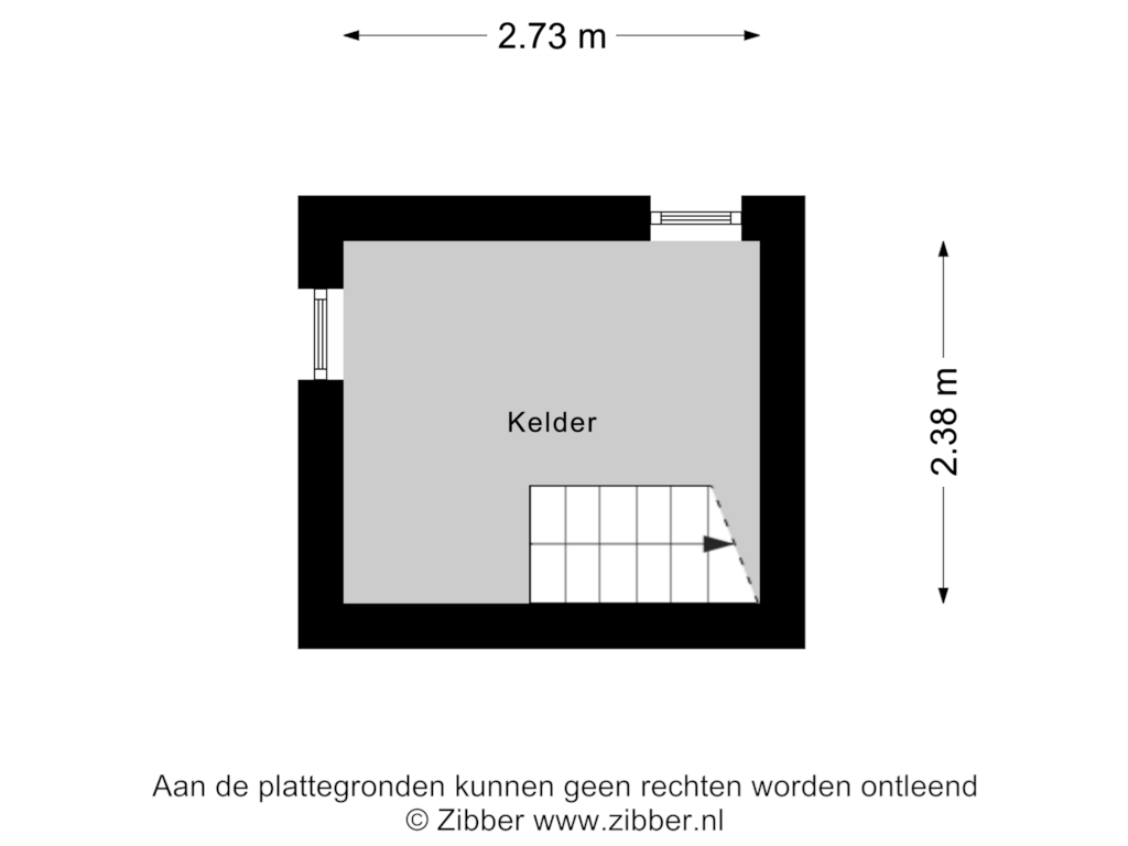 View floorplan of Kelder of Familie Bronsweg 8