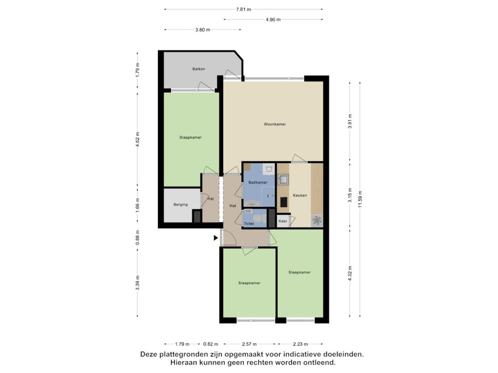 Bekijk plattegrond van Appartement van Midscheeps 79