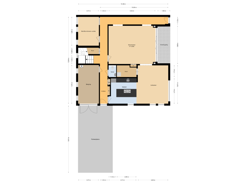 Bekijk plattegrond van Begane grond van Hanenpad 24