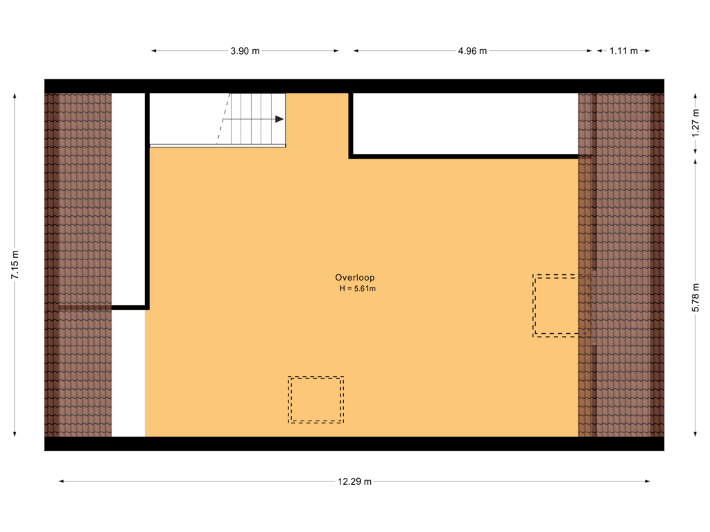 Bekijk plattegrond van Tweede verdieping van Hanenpad 24