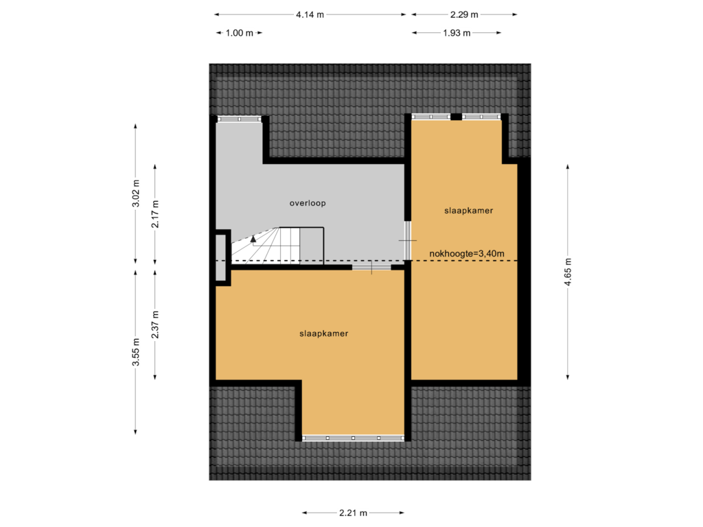 View floorplan of Tweede verdieping of Ceintuurbaan 265