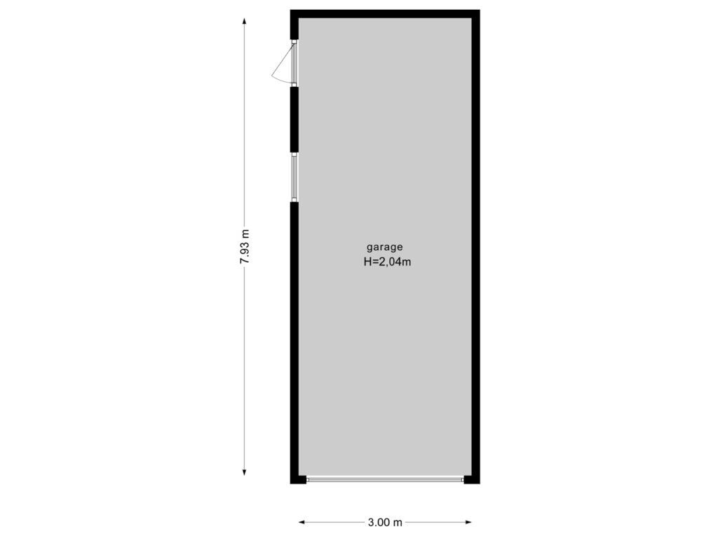 View floorplan of Garage of Ceintuurbaan 265