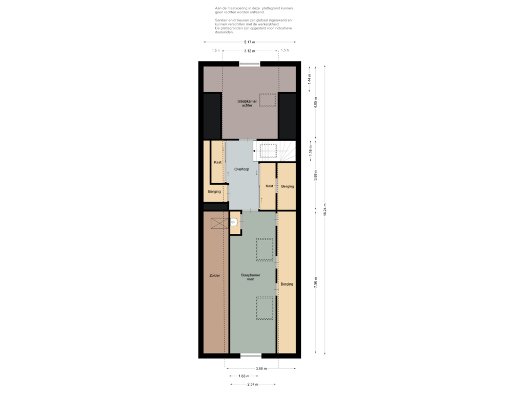 View floorplan of Tweede verdieping of Kortewegje 7