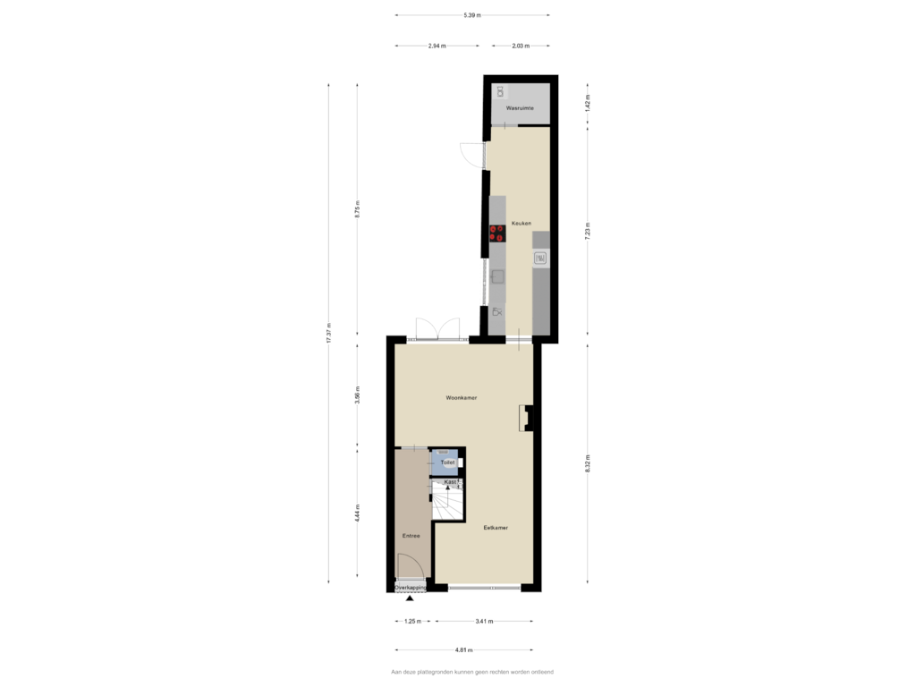 Bekijk plattegrond van Begane grond van Nieuwstraat 14