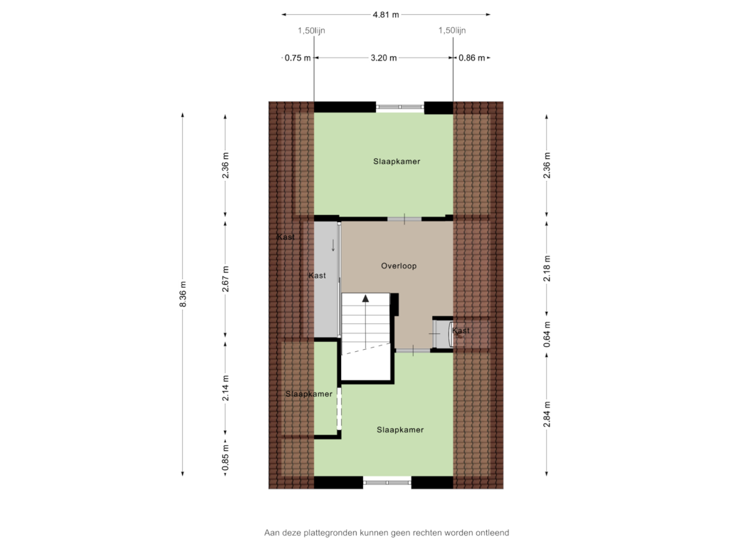 Bekijk plattegrond van Tweede verdieping van Nieuwstraat 14