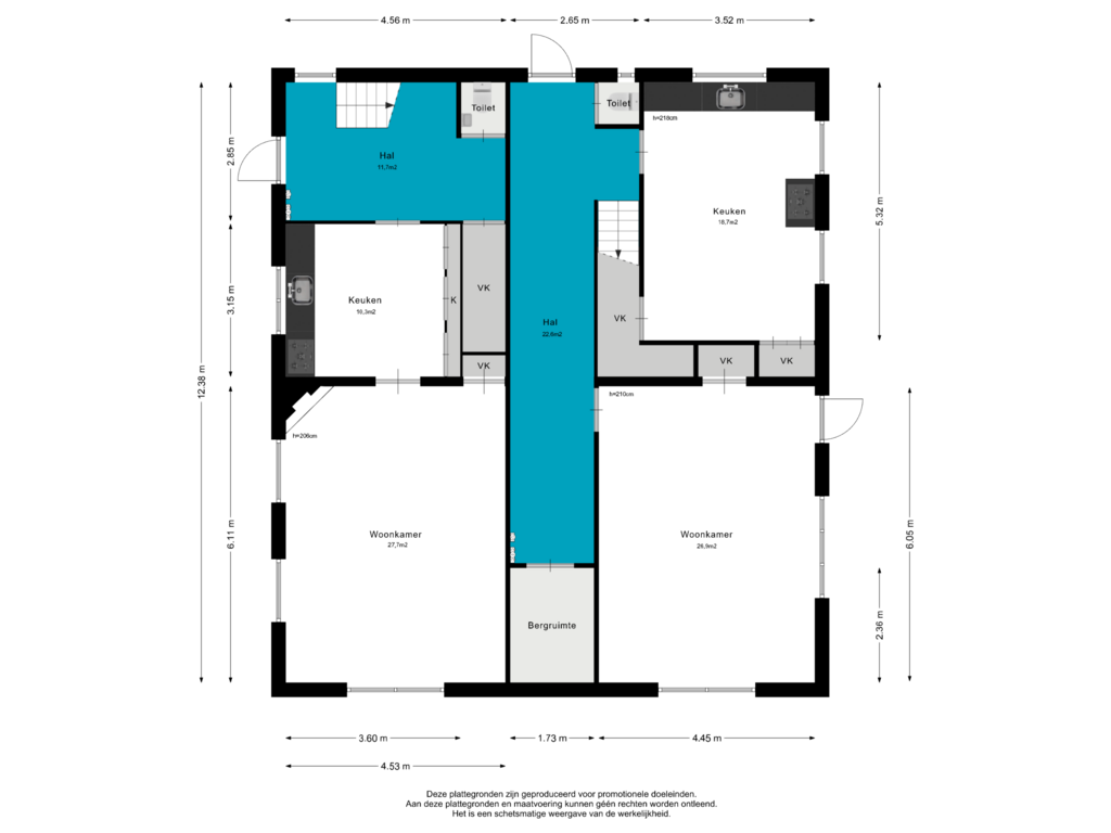 Bekijk plattegrond van Begane Grond van Konijnenwal 50