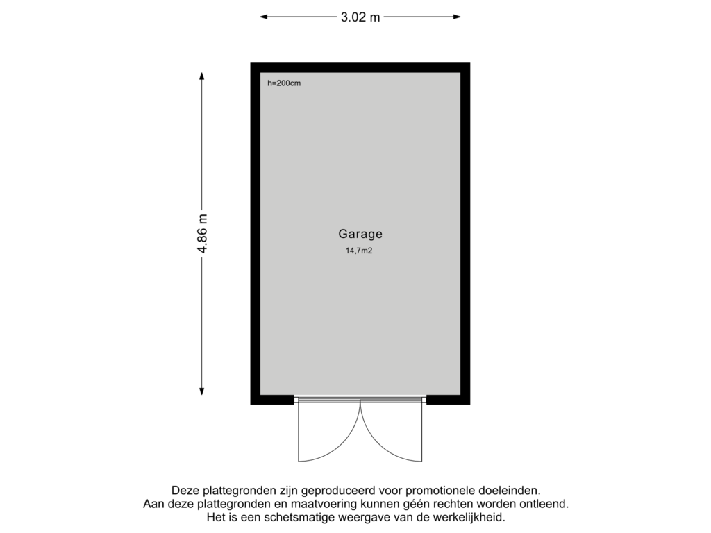 Bekijk plattegrond van Garage van Konijnenwal 50