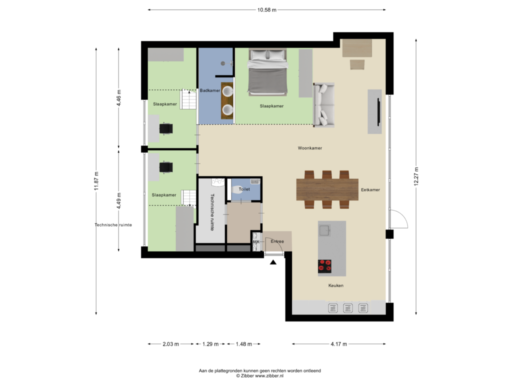 View floorplan of Appartement of Maalderijstraat 44