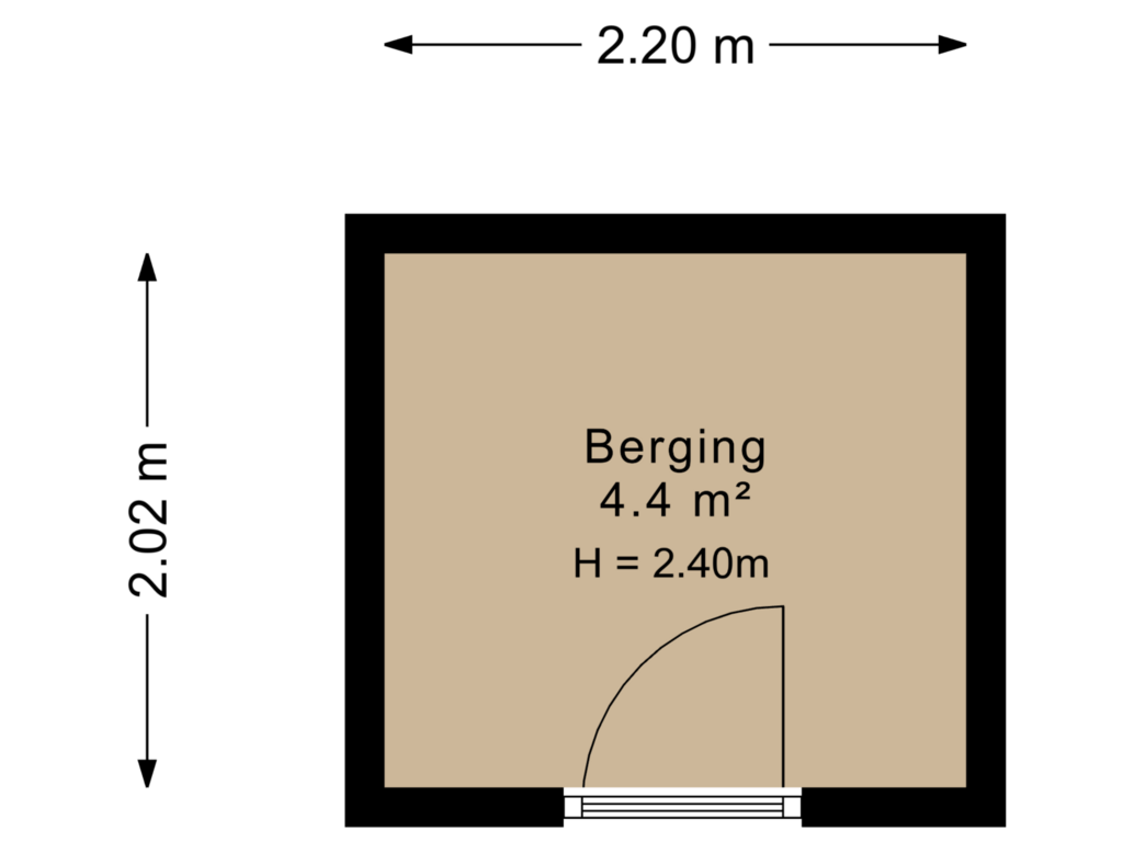 Bekijk plattegrond van Berging van Dalsteindreef 160