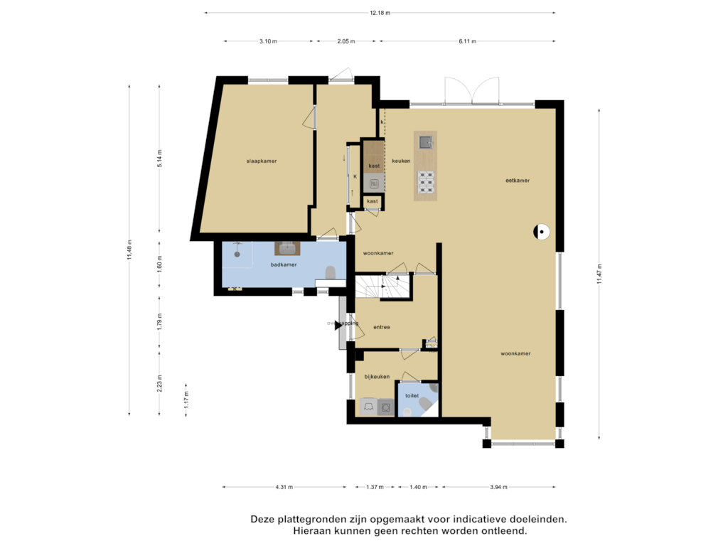 View floorplan of Begane Grond of Lindelaan 7