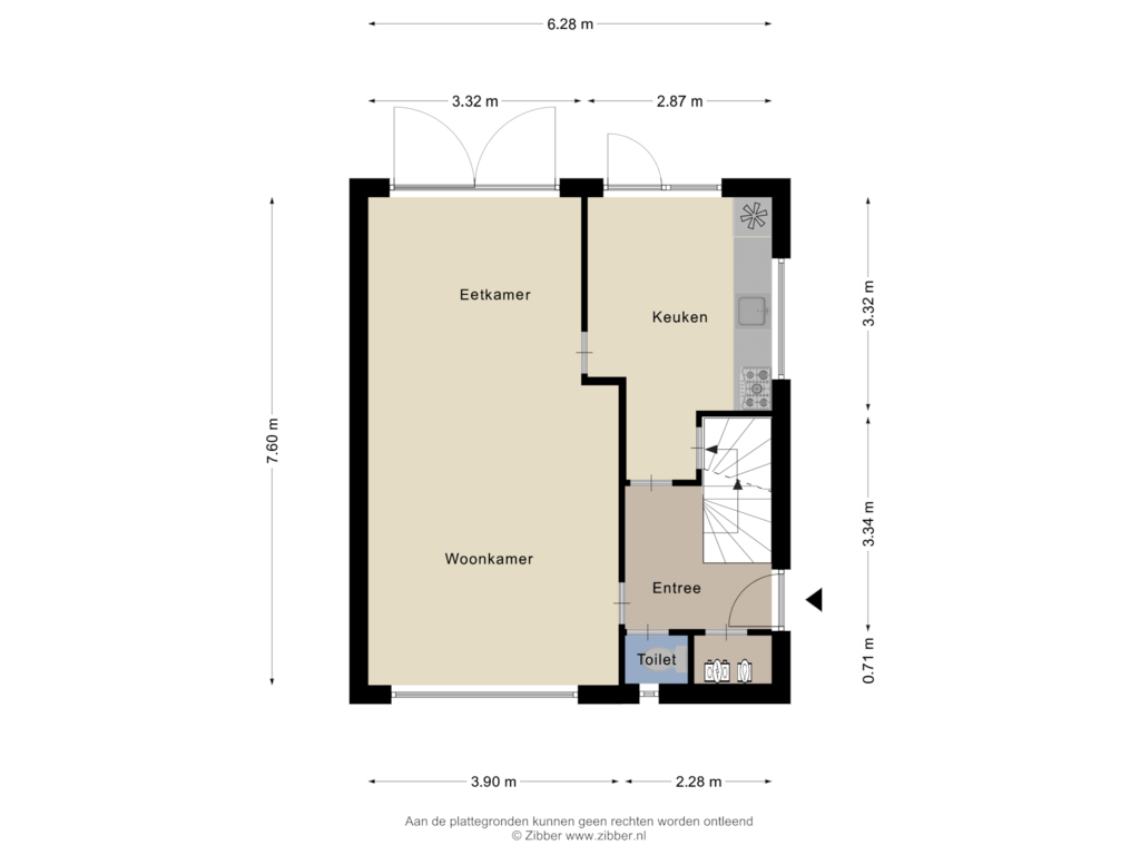 Bekijk plattegrond van Begane grond van Hendrik Consciencestraat 8