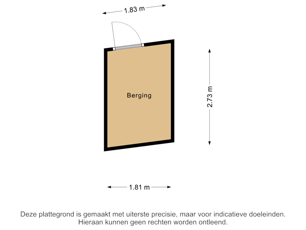 View floorplan of Berging of Carel Willinkgracht 855