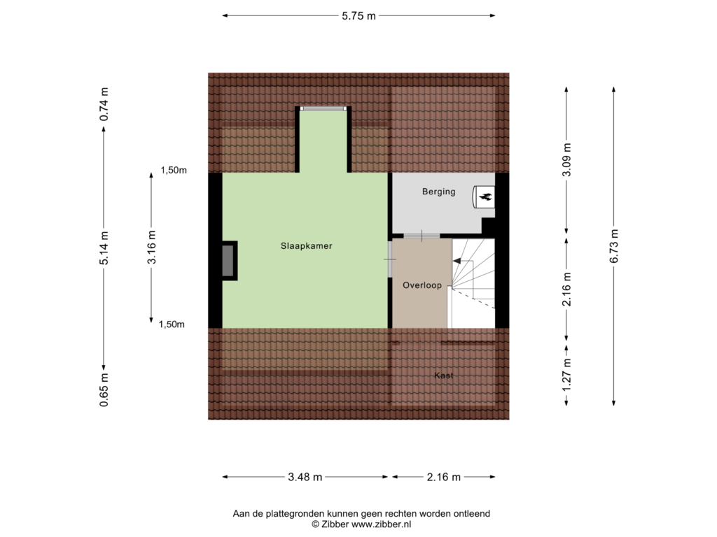 Bekijk plattegrond van Tweede Verdieping van Pastoor W. Hellemonsstr 16