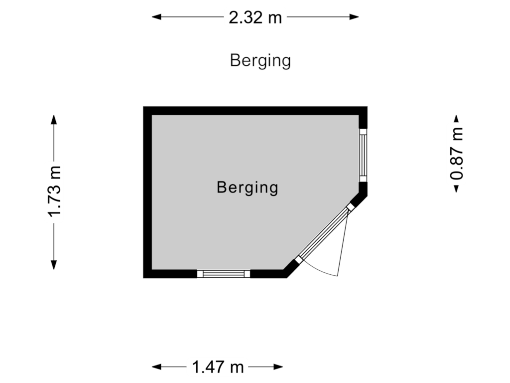 Bekijk plattegrond van Berging van Van Lennepweg 22