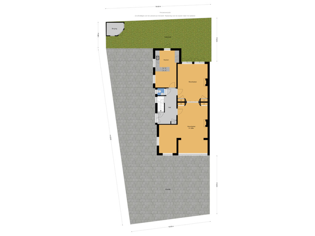 Bekijk plattegrond van Perceeloverzicht van Van Lennepweg 22