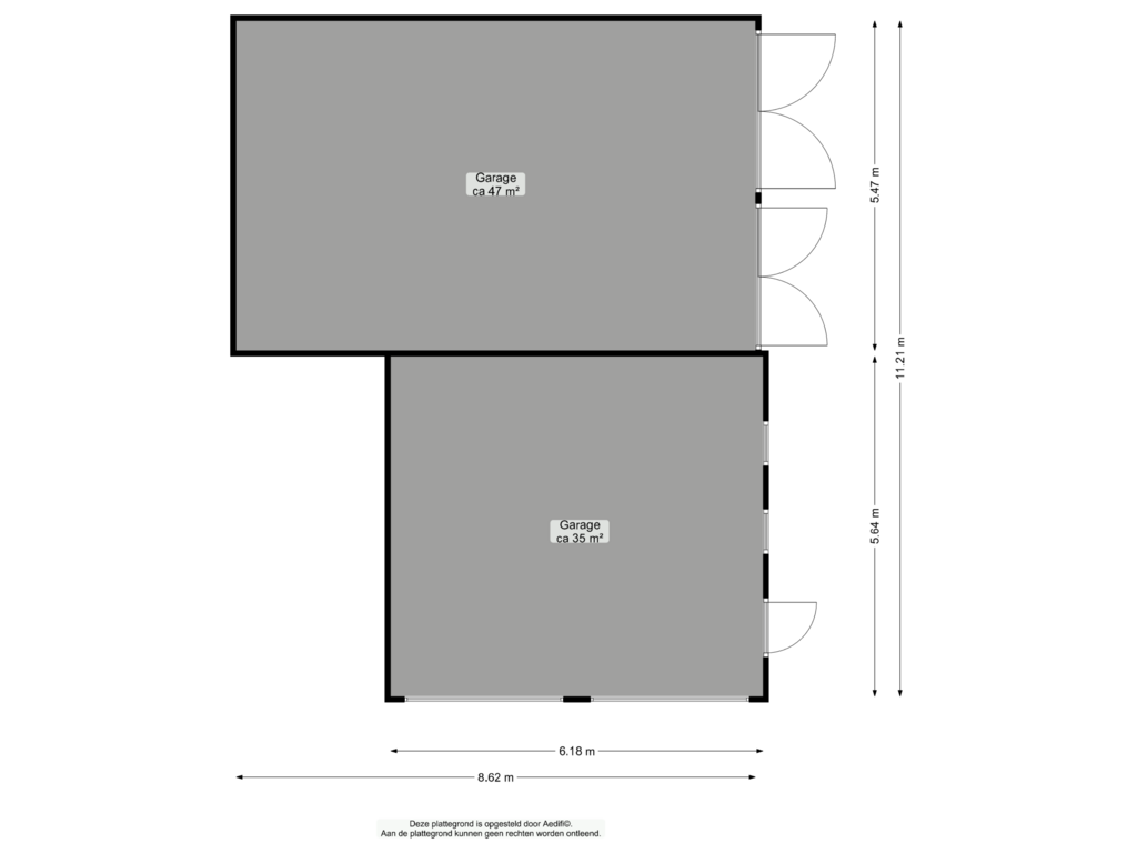 Bekijk plattegrond van Garage van Burg. J.G. Legroweg 6