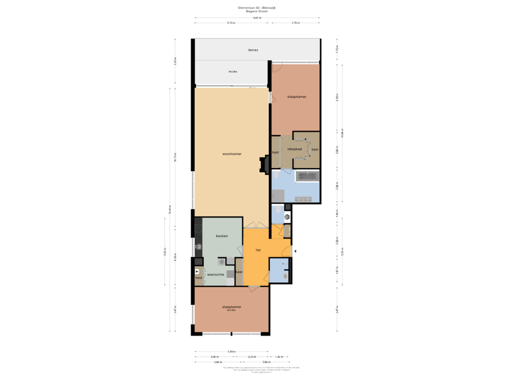 Bekijk plattegrond van BEGANE GROND van Sterrenlaan 43