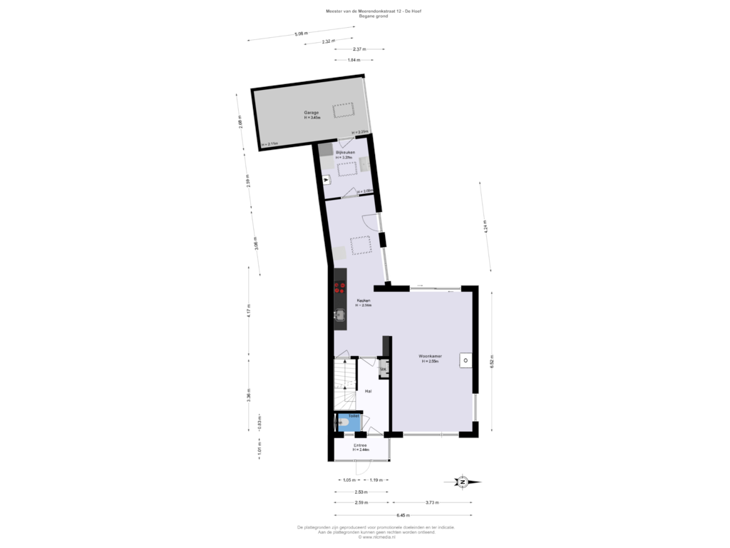 Bekijk plattegrond van Begane grond van Meester van der Meerendonkstraat 12