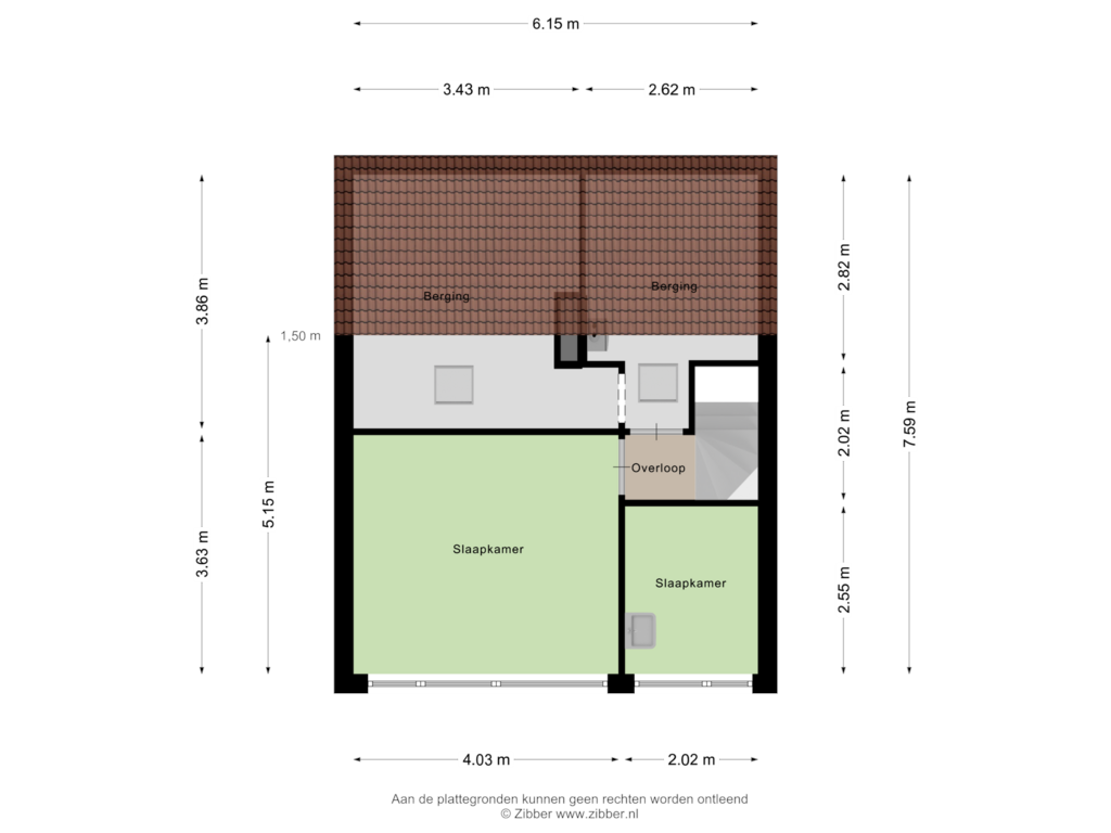 Bekijk plattegrond van Tweede Verdieping van Schubertlaan 80