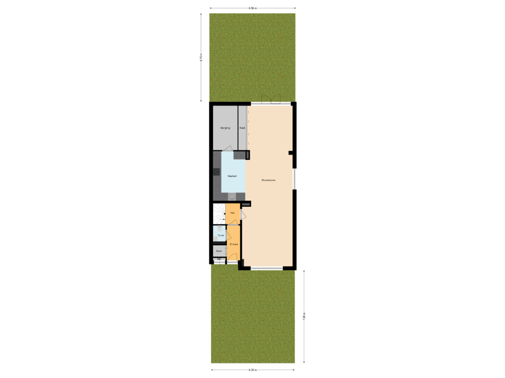 Bekijk plattegrond van Situatie van Populierendreef 165